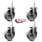 Service Caster 5 Inch Semi Steel Wheel Swivel 58 Inch Threaded Stem Caster Set Service Caster SCC-TS20S514-SSS-58212-4 - alternate 4